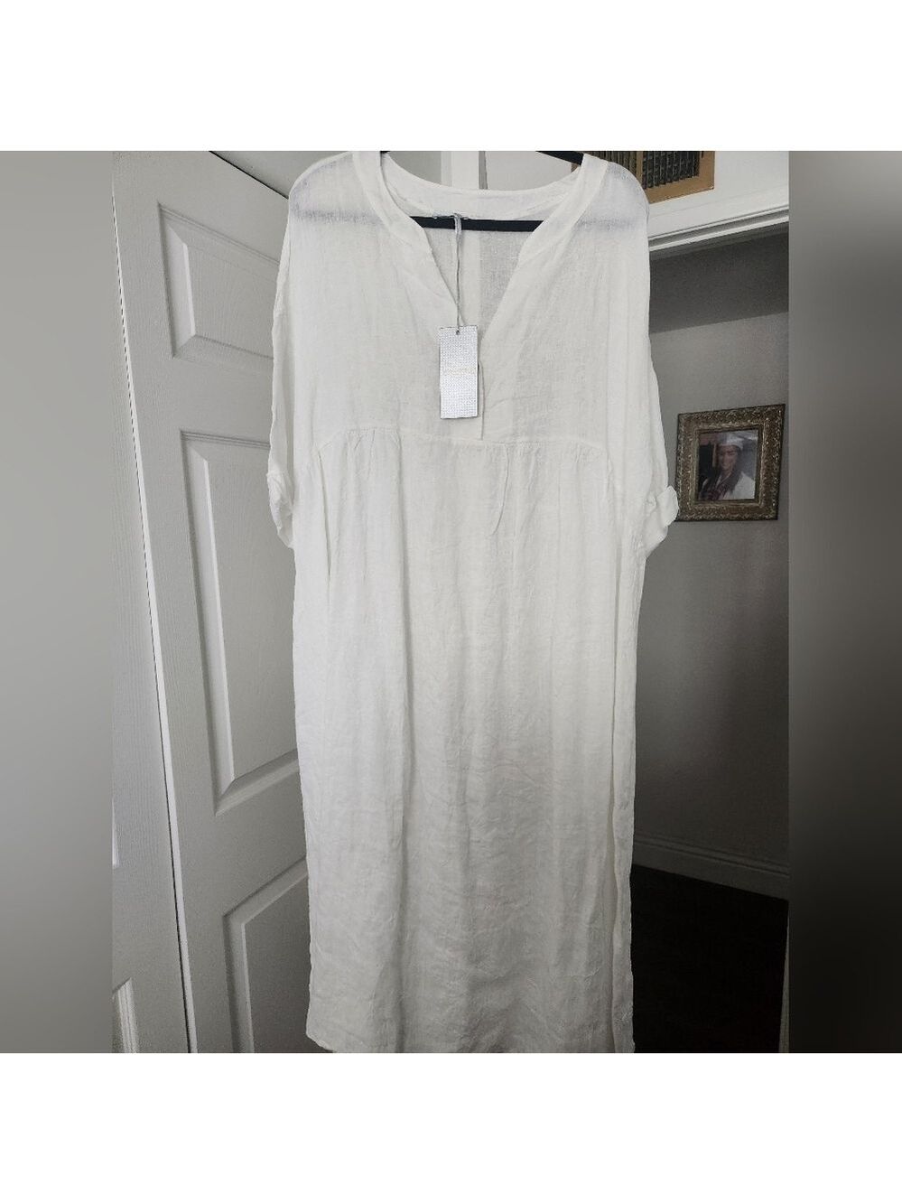 NWT Pure White Linen Dress made in Italy